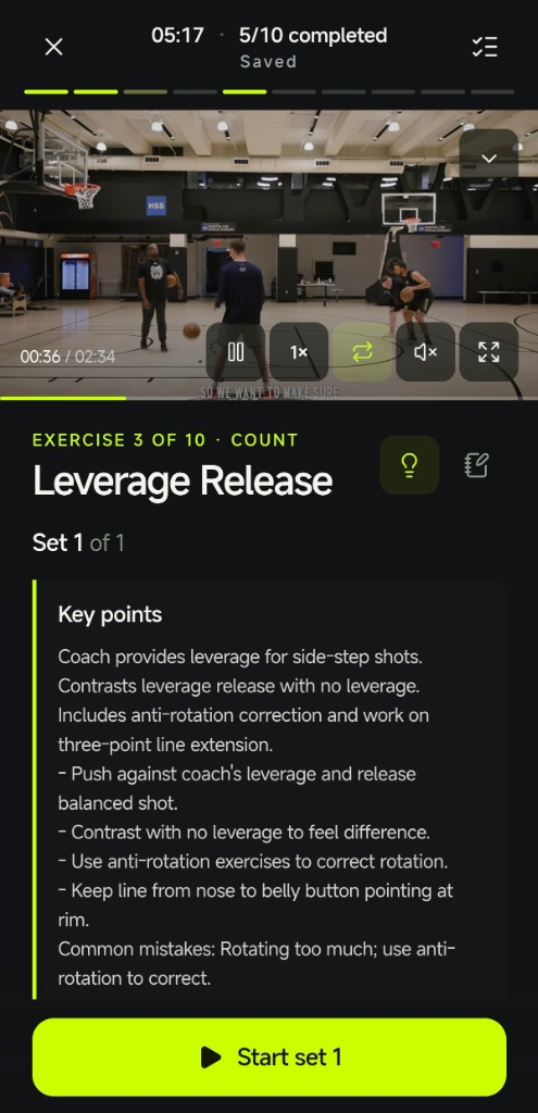 TrainFlow mobile session focus screen for logging sets and post-workout fatigue rating